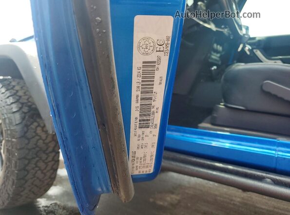 1C4BJWCG3GL218864 2016 JEEP WRANGLER Blue VIN sticker view