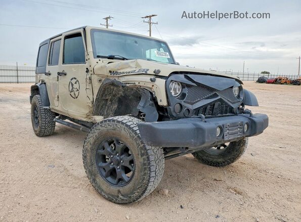 1C4BJWDG0JL894758 2018 JEEP WRANGLER Бежевый Передняя правая четверть