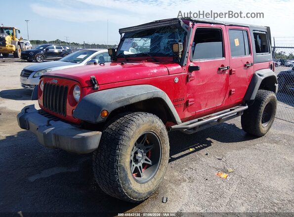 1C4BJWDG2GL125588 2016 JEEP WRANGLER UNLIMITED Red Przód lewy