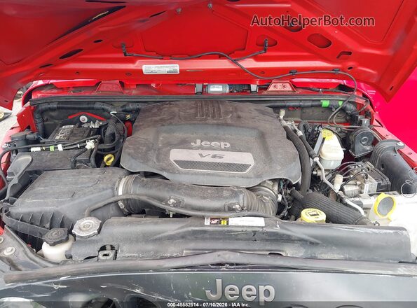 1C4BJWDG2GL213959 2016 JEEP WRANGLER UNLIMITED Red უკანა ხედი