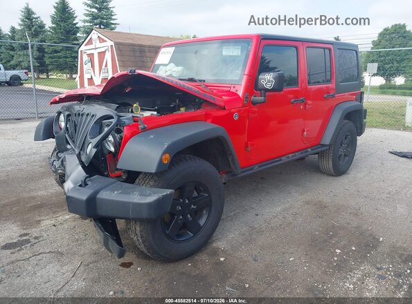1C4BJWDG2GL213959 2016 JEEP WRANGLER UNLIMITED Red წინა მარცხენა ხედი სამი მეოთხედიდან