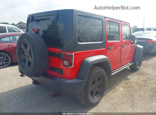 1C4BJWDG2GL213959 2016 JEEP WRANGLER UNLIMITED Red უკანა მარჯვენა