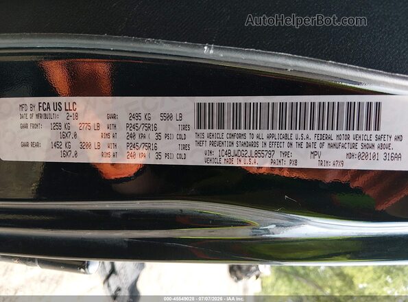 1C4BJWDG2JL855797 2018 JEEP WRANGLER Black Вид підкапотного простору