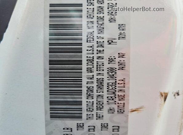 1C4BJWDG3GL104300 2016 JEEP WRANGLER White VIN sticker view