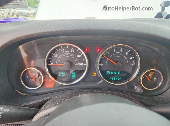 1C4BJWDG4GL264458 2016 JEEP WRANGLER White Вид щитка приладів