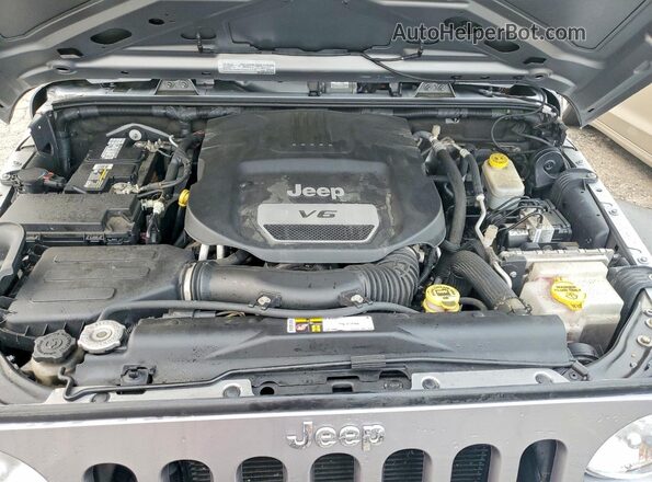 1C4BJWDG6GL105991 2016 JEEP WRANGLER Silver Engine compartment view