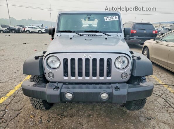 1C4BJWDG6GL105991 2016 JEEP WRANGLER Silver Front view