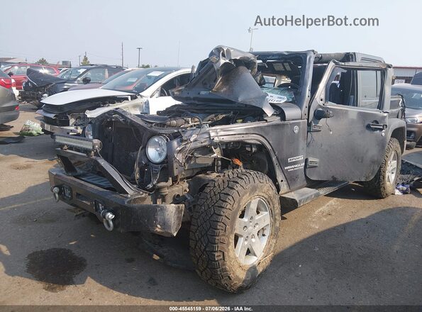 1C4BJWDG6GL257754 2016 JEEP WRANGLER UNLIMITED Black Przód lewy