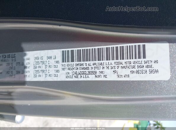 1C4BJWDG6GL283920 2016 JEEP WRANGLER UNLIMITED Silver Շարժիչի բաժամունքի տեսք