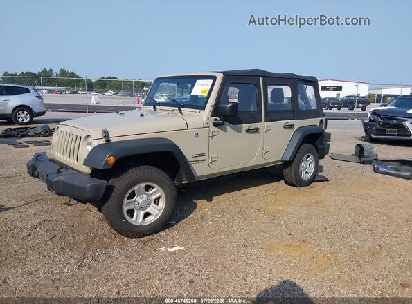 1C4BJWDG6JL807378 2018 JEEP WRANGLER Кремовый Передняя левая четверть