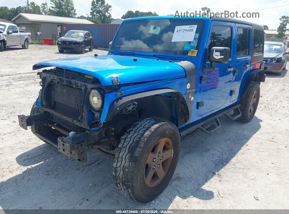 1C4BJWDG7GL192901 2016 JEEP WRANGLER UNLIMITED Blue Передня ліва чверть