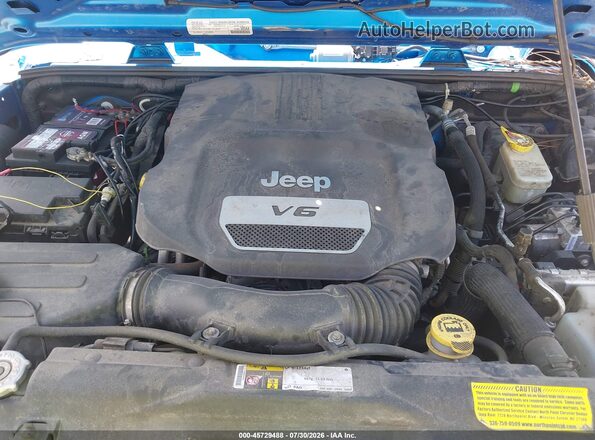 1C4BJWDG7GL192901 2016 JEEP WRANGLER UNLIMITED Blue Вид ззаду
