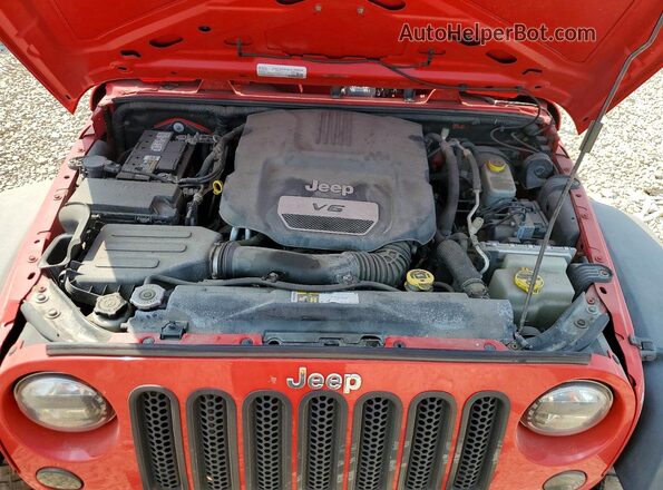 1C4BJWDG8GL285300 2016 JEEP WRANGLER Red ძრავის განყოფილების ხედი