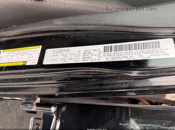 1C4BJWDG9GL106844 2016 JEEP WRANGLER UNLIMITED Black Widok naklejki z numerem VIN