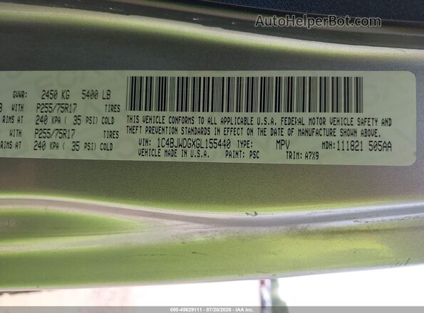 1C4BJWDGXGL155440 2016 JEEP WRANGLER UNLIMITED Silver Engine compartment view