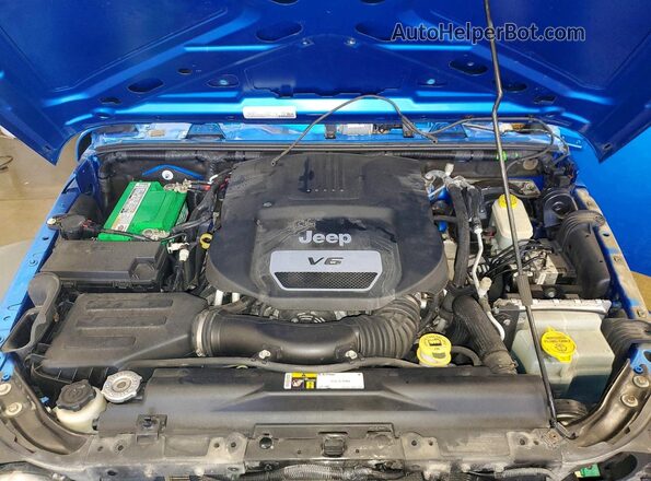1C4BJWDGXGL160766 2016 JEEP WRANGLER Blue ძრავის განყოფილების ხედი