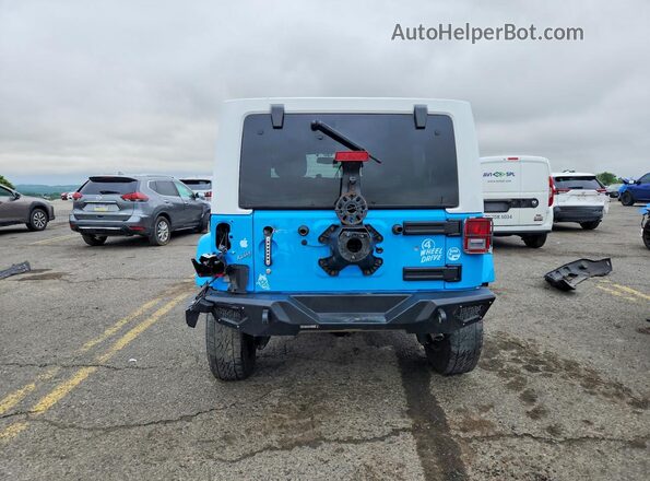 1C4BJWEG0HL686355 2017 JEEP WRANGLER Blue Вид ззаду