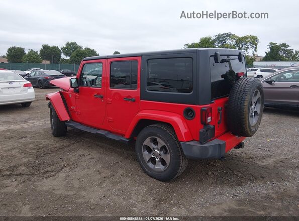 1C4BJWEG6JL878255 2018 JEEP WRANGLER Red Trasero izquierdo