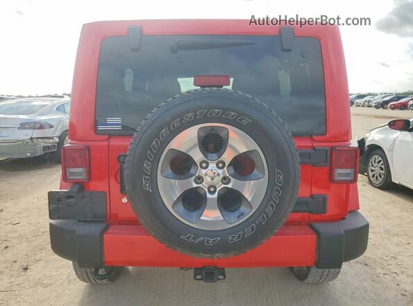 1C4BJWEG7GL107375 2016 JEEP WRANGLER Red Rear view