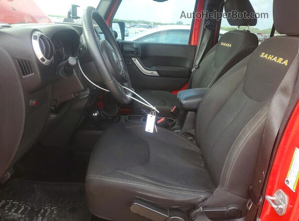 1C4BJWEG7GL107375 2016 JEEP WRANGLER Red Front interior view