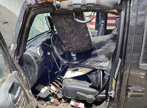 1C4BJWEGXGL256007 2016 JEEP WRANGLER Black Вид салону спереду