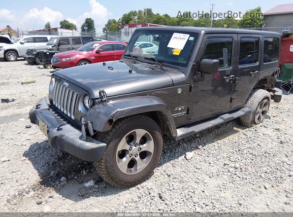 1C4BJWEGXGL305125 2016 JEEP WRANGLER UNLIMITED Gray Առջևի ձախ երեք քառորդ տեսարան