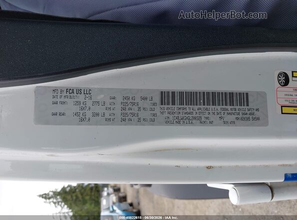 1C4BJWKGXGL200329 2016 JEEP WRANGLER UNLIMITED White ძრავის განყოფილების ხედი