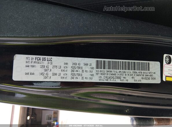 1C4BJWKGXGL236862 2016 JEEP WRANGLER UNLIMITED Черный Вид подкапотного пространства