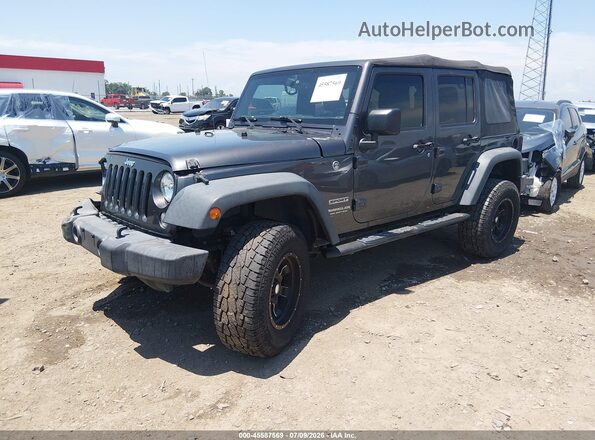 1C4HJWDG2HL621440 2017 JEEP WRANGLER UNLIMITED Gray Առջևի ձախ երեք քառորդ տեսարան