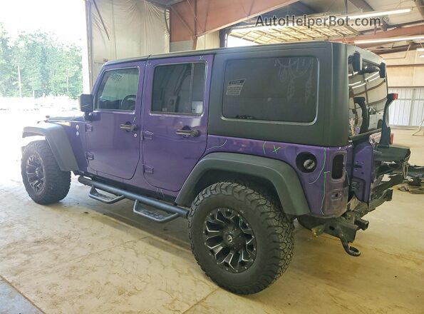 1C4HJWDG2HL623995 2017 JEEP WRANGLER Фиолетовый Задняя левая четверть