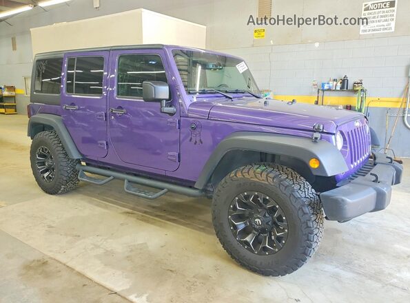 1C4HJWDG2HL623995 2017 JEEP WRANGLER Фиолетовый Передняя правая четверть