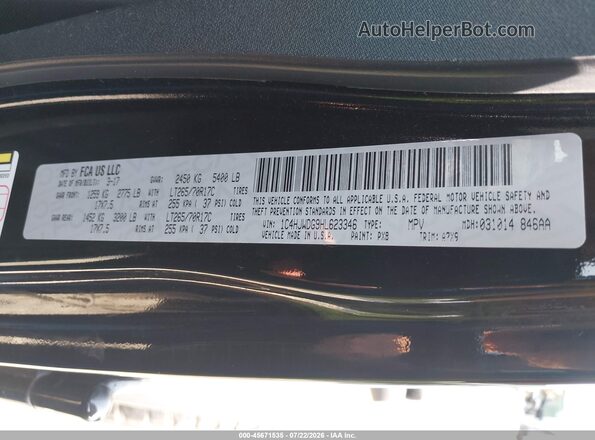 1C4HJWDG9HL623346 2017 JEEP WRANGLER UNLIMITED Black ძრავის განყოფილების ხედი
