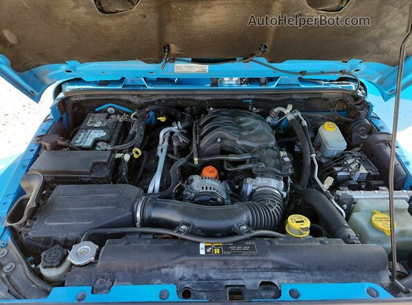1C4HJWEG5HL633693 2017 JEEP WRANGLER Blue Вид задньої частини салону