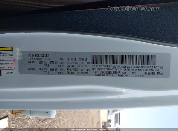1C4HJWEG8GL319907 2016 JEEP WRANGLER UNLIMITED White Շարժիչի բաժամունքի տեսք