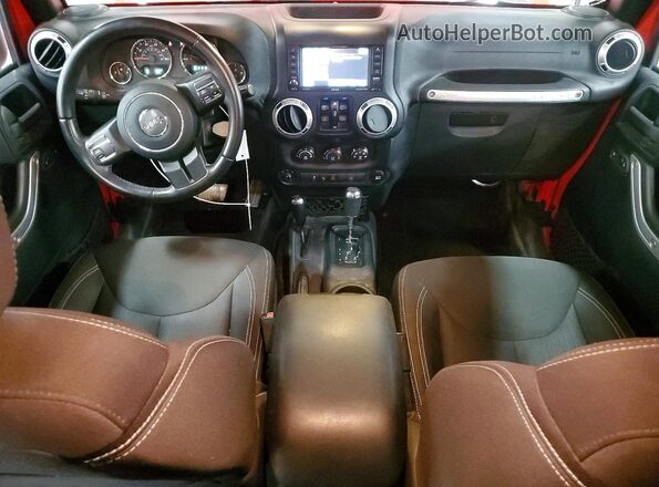 1C4HJWEGXGL257183 2016 JEEP WRANGLER Red წინა პანელის ხედი
