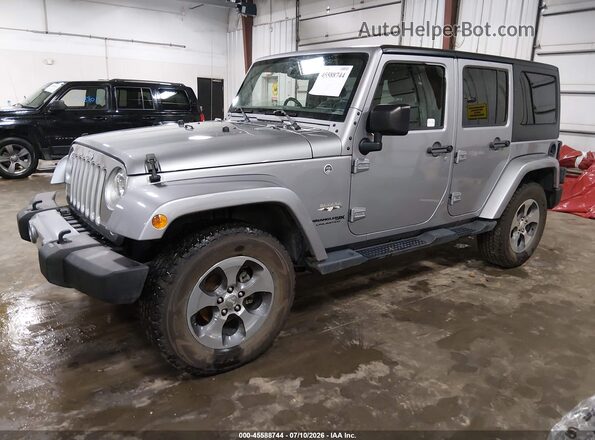 1C4HJWEGXJL825035 2018 JEEP WRANGLER Серый Передняя левая четверть