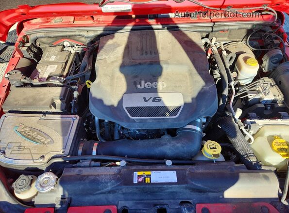 1C4HJWFG2GL225021 2016 JEEP WRANGLER Red Շարժիչի բաժամունքի տեսք