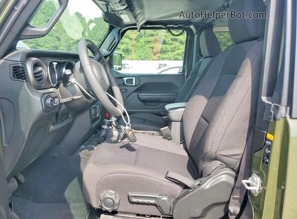 1C4HJXAGXPW681554 2023 JEEP WRANGLER Green Widok wnętrza z przodu