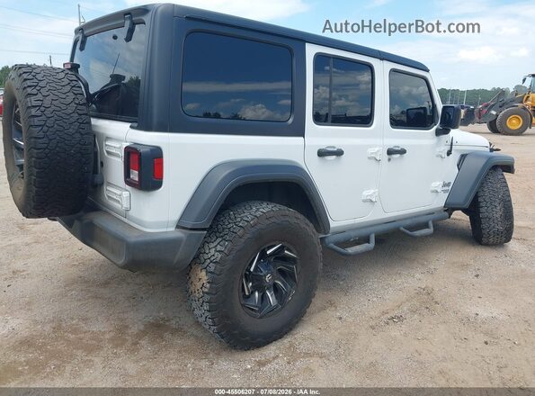 1C4HJXDG0JW105474 2018 JEEP WRANGLER UNLIMITED Белый Задняя правая четверть