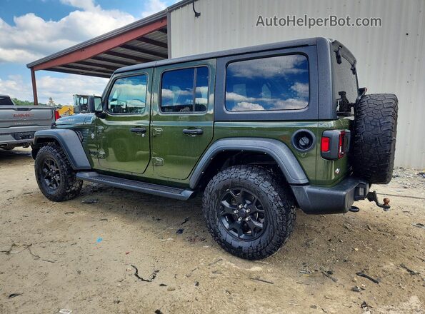1C4HJXDG0MW753255 2021 JEEP WRANGLER Green Задня ліва чверть