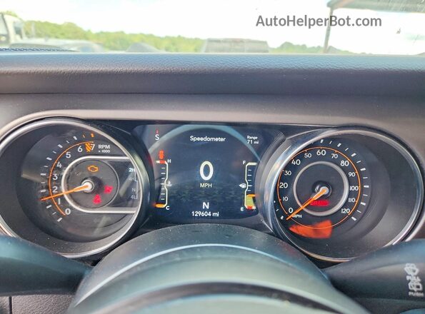 1C4HJXDG0MW753255 2021 JEEP WRANGLER Green Вид щитка приладів
