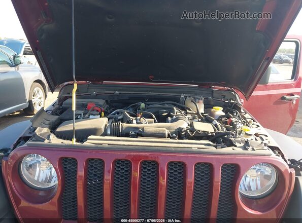 1C4HJXDG1NW135041 2022 JEEP WRANGLER UNLIMITED Maroon Вид ззаду