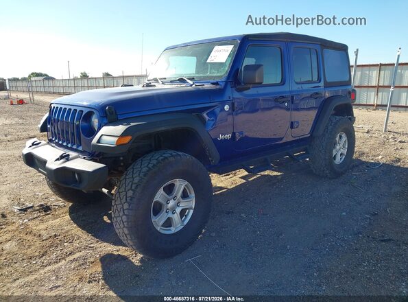 1C4HJXDG2KW517431 2019 JEEP WRANGLER Blue წინა მარცხენა ხედი სამი მეოთხედიდან