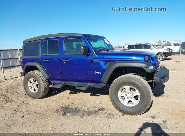 1C4HJXDG2KW517431 2019 JEEP WRANGLER Blue უკანა სალონის ხედი