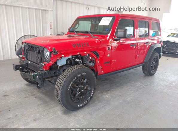 1C4HJXDG2MW744007 2021 JEEP WRANGLER UNLIMITED Red Front left