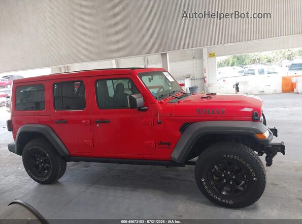 1C4HJXDG2MW744007 2021 JEEP WRANGLER UNLIMITED Red Rear interior view