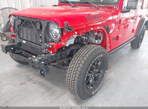 1C4HJXDG2MW744007 2021 JEEP WRANGLER UNLIMITED Red Front view