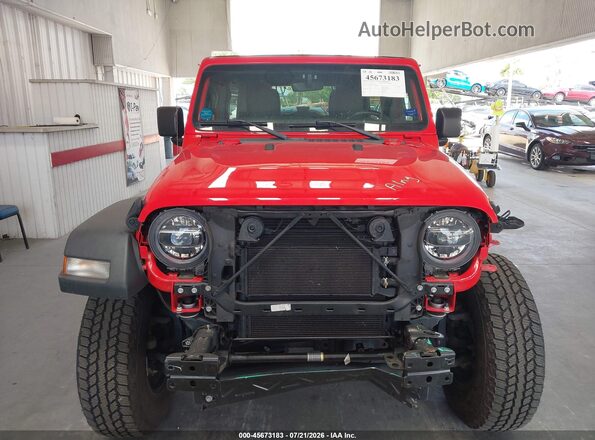1C4HJXDG2MW744007 2021 JEEP WRANGLER UNLIMITED Red Instrument cluster view