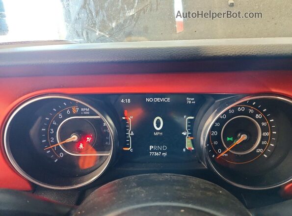 1C4HJXDG2MW748686 2021 JEEP WRANGLER Черный Вид щитка приборов
