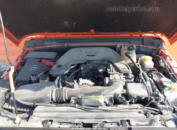 1C4HJXDG3JW220828 2018 JEEP WRANGLER UNLIMITED Orange Rear view